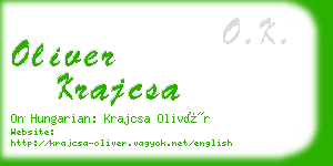 oliver krajcsa business card